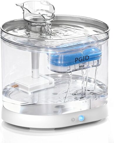 Cat Fountains for Drinking,74Oz/2.2L Pet Cat Water Fountain, Corded Automatic Water Dispenser for Cats Dog,Pet Dog Water Bowl Dispenser with Quiet Pump for Indoor in Saudi Arabia