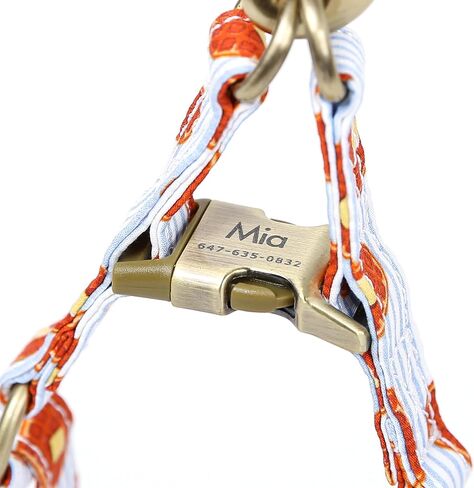Angie and Allie Organic Cotton Personalized Step in Dog Harness,Custom Dog Halter Vests,Adjustable No Pull Canine Halter Harness for Small Medium Large Dogs in Kuwait