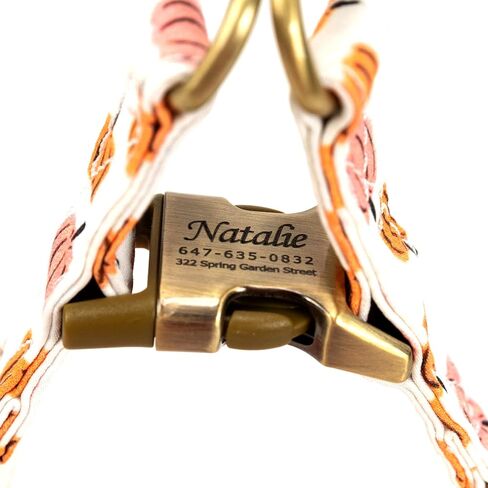 Angie and Allie Organic Cotton Personalized Step in Dog Harness,Custom Dog Halter Vests,Adjustable No Pull Canine Halter Harness for Small Medium Large Dogs in Kuwait