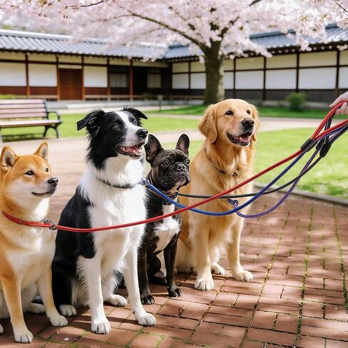 12 Pcs Premium No-Pull Dog Slip Leads 4.9ft Adjustable, Pastel Hues Easy On/Off, No Collar Needed, Vibrant for Small/Medium Dogs for Walking/Training, 6 Colors in Kuwait
