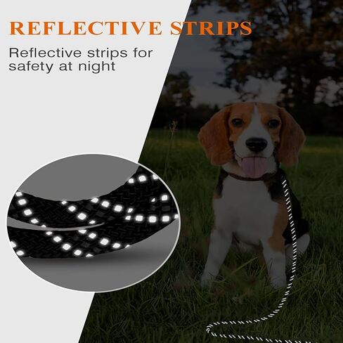 1.2CM Hands Free Crossbody Dog Leash, Reflective Thick Nylon Double Lead Rope, Heavy Duty Pet Running Walking Training Belt for Small Medium Large Dogs, Black in Kuwait