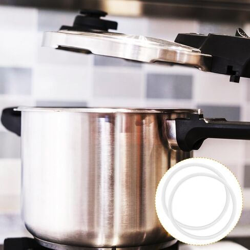 2pcs Silicone Sealing Rings for 16cm/6.3in Pot Inner Diameter - Thickened Replacement Seal Ring Gasket Accessories for Pressure Cooker Rice Cooker Stovetop Steam Pot Kitchen Use in Kuwait