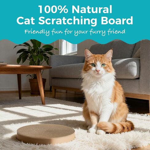 2Pcs Round Cat Scratcher Refill, 10 Inch Diameter Cardboard Cat Scratching Board Circle Replacement Pads for Indoor Cat Toy in Kuwait