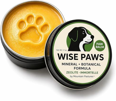 Advanced Formula Dog Paw Balm for Hot Pavement, Grass & Rough Terrain – Zeolite Powder Pawtection for Burnt, Irritated, Dry Cracked Paws – Natural Paw Care with Immortelle – Wooden Applicator – 1.7 oz in Kuwait