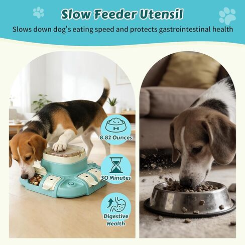 2 Levels Dog Puzzle Toy, Slow Feeder for Fast Eating Pets Interactive Dog Treat Puzzle Toys for IQ Training, Treat Dispenser for Small Medium Large Dogs, Cats in Kuwait