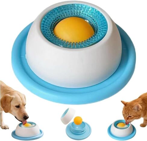 1 Pack Fun Licking Slow Feeder Bowl for Pets, Slow-Eating Bowl for Wet Treats & Yogurt, Blue in Kuwait