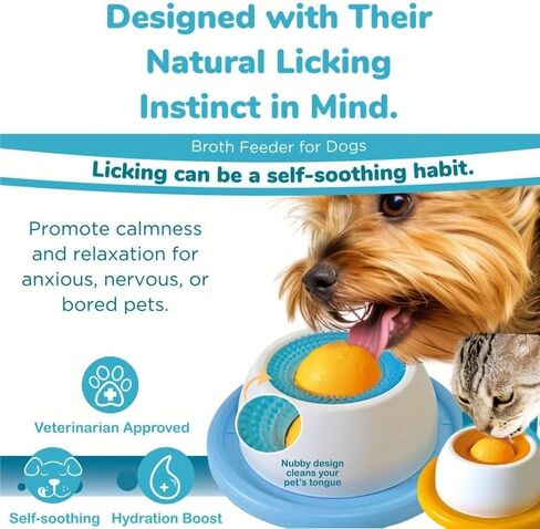 1 Pack Fun Licking Slow Feeder Bowl for Pets, Slow-Eating Bowl for Wet Treats & Yogurt, Blue in Kuwait
