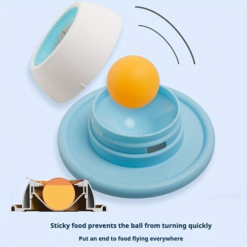 1 Pack Fun Licking Slow Feeder Bowl for Pets, Slow-Eating Bowl for Wet Treats & Yogurt, Blue in Kuwait
