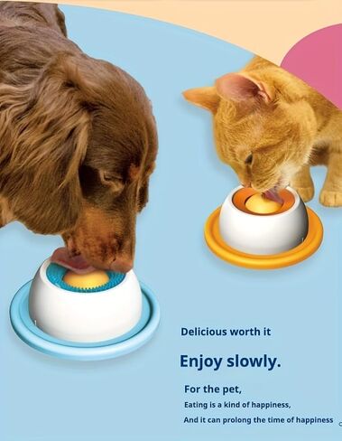 1 Pack Fun Licking Slow Feeder Bowl for Pets, Slow-Eating Bowl for Wet Treats & Yogurt, Blue in Kuwait