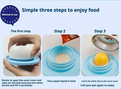 1 Pack Fun Licking Slow Feeder Bowl for Pets, Slow-Eating Bowl for Wet Treats & Yogurt, Blue in Kuwait