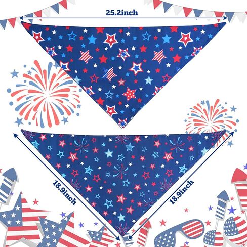 Yookat Dog Bandanas 2PCS وشاح مثلث قابل للعكس قابل للتعديل مناسب للكلاب والقطط الكبيرة والمتوسطة والصغيرة in Kuwait