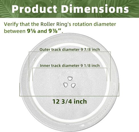 12.75" Microwave Plate Replacement for 441X335A10 Daewoo Microwave Plate, Sharp 9KC441X335A10 and GE Microwave Glass Plate WB49X10079 WB39X0082 5304522813 12 3/4 inch Frigidaire Glass Plate in Kuwait