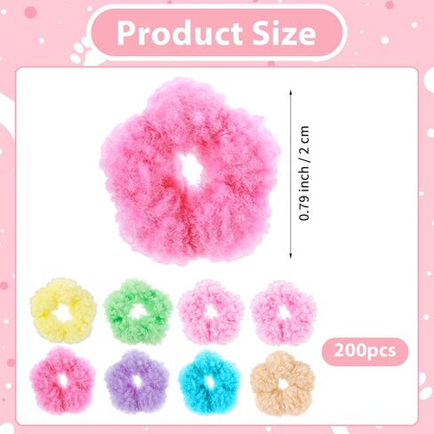 Xinjoduz 200PCS 0.8inch Dog Hair Ties Scrunchies Small Candy Color Hair Rings Bands Cute Comfortable Mini Elastic Puppy Accessories for Cats Yorkshire Doggy Maltese Dogs Pet Grooming, No Damage Hairs in Kuwait