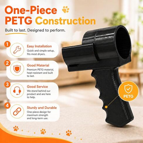 مقبض مجفف للكلاب V3، مرفق خرطوم مريح للعناية بالكلاب للمجففات عالية السرعة - مقبض PETG مريح يناسب خراطيم 1.5-2.5 بوصة - مساعد أساسي للعناية بالاستخدام الاحترافي والمنزلي in Kuwait