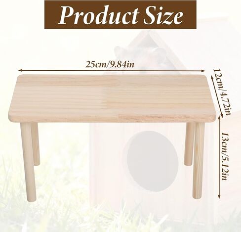 Wooden Hamster Platform, Hamster Play Wooden Platform Wood Stand Hamsters Cage Accessory for Hamsters Other Small Pets in Kuwait