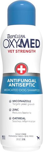OxyMed Medicated Antifungal Dog Shampoo, Yeast Dermatitis Treatment for Dogs, Deep Cleaning & Healing Formula with Miconazole, Zinc & Oatmeal, 20oz in Kuwait