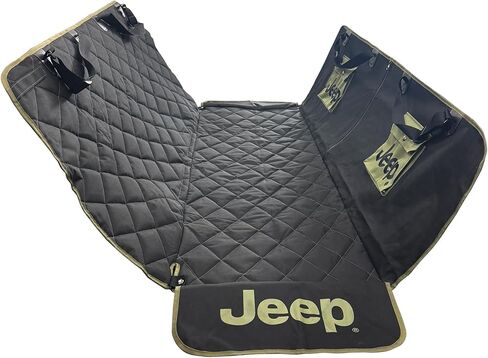 Jeep Vehicle Seat Protector for Dogs and Pets (Charcoal Black) Adjustable Seat Cover - Durable Protection Waterproof Design (58 x 23 x 18.5 inch) in Kuwait