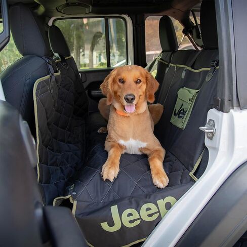 Jeep Vehicle Seat Protector for Dogs and Pets (Charcoal Black) Adjustable Seat Cover - Durable Protection Waterproof Design (58 x 23 x 18.5 inch) in Kuwait