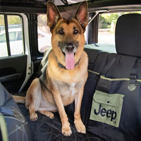 Jeep Vehicle Seat Protector for Dogs and Pets (Charcoal Black) Adjustable Seat Cover - Durable Protection Waterproof Design (58 x 23 x 18.5 inch) in Kuwait