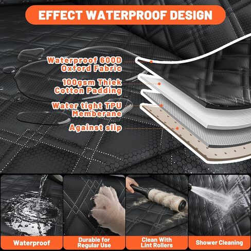 أرجوحة كلب Surfcabin Floor XL للشاحنة، غطاء مقعد للحيوانات الأليفة للشاحنات المقاومة للماء مع حماية للباب، موسع مقعد خلفي قوي للكلاب متوافق مع شاحنات كابينة الطاقم كاملة الحجم مثل F150، GMC والمزيد in Kuwait