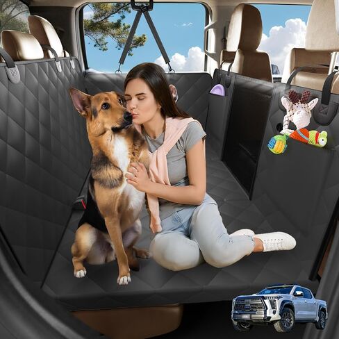 Truck Dog Seat Cover Back Seat, Hard Bottom Dog Hammock for Car, Waterproof XL Large Soft Pet Extender Travel Bed Supports 400lbs, Durable Platform Protector Full Size Crew Cab Rear Seat in Saudi Arabia