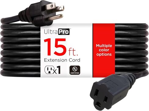 UltraPro Outdoor Extension Cord, 40 Ft, Heavy Duty Extension Cord, Double Insulated, Grounded, 16 Gauge, 3 Prong Extension Cords, General Purpose Long Extension Cord, UL Listed, Black, 36826 in Saudi Arabia