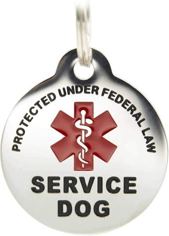 Engraved Service Dog Personalized with 4 Lines of Custom Engraved ID Stainless Steel Enameled in Saudi Arabia