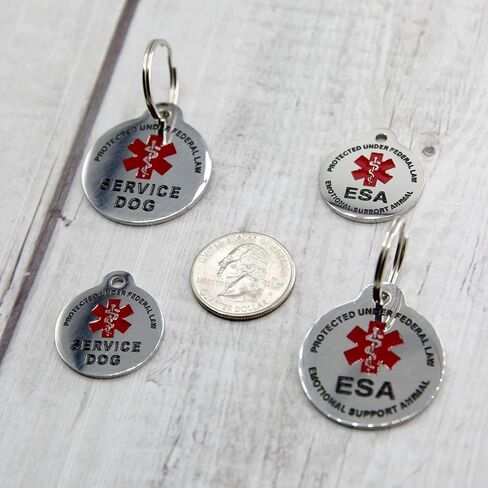 Engraved Service Dog Personalized with 4 Lines of Custom Engraved ID Stainless Steel Enameled in Saudi Arabia
