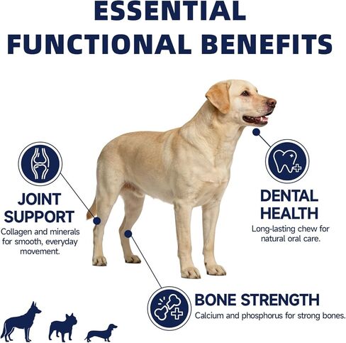 Beef Ribs Dog Treats, 100% New Zealand Veal Ribs, High Protein Whole Bone & Meat Structure, Natural Long-Lasting Real Meat Treats, 6.35oz in Kuwait