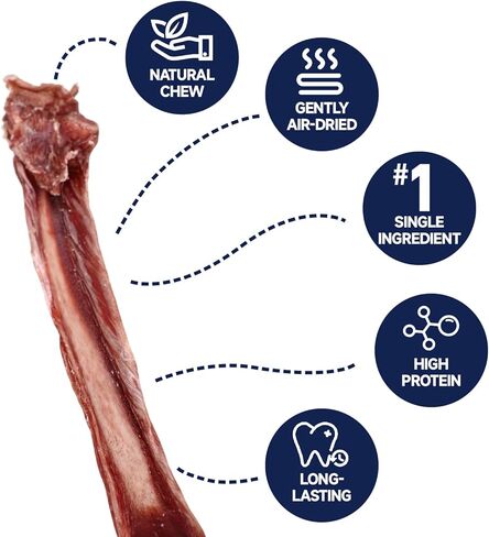 Beef Ribs Dog Treats, 100% New Zealand Veal Ribs, High Protein Whole Bone & Meat Structure, Natural Long-Lasting Real Meat Treats, 6.35oz in Kuwait