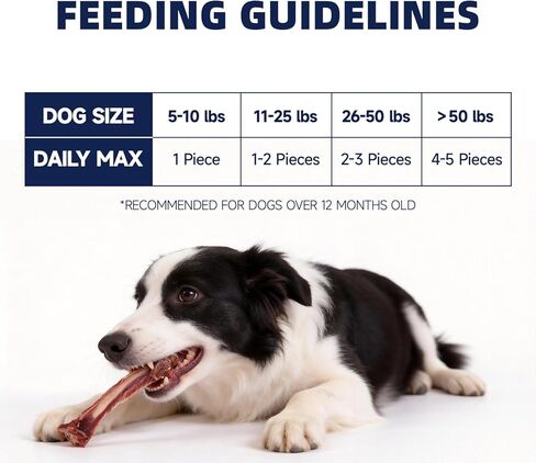 Beef Ribs Dog Treats, 100% New Zealand Veal Ribs, High Protein Whole Bone & Meat Structure, Natural Long-Lasting Real Meat Treats, 6.35oz in Kuwait
