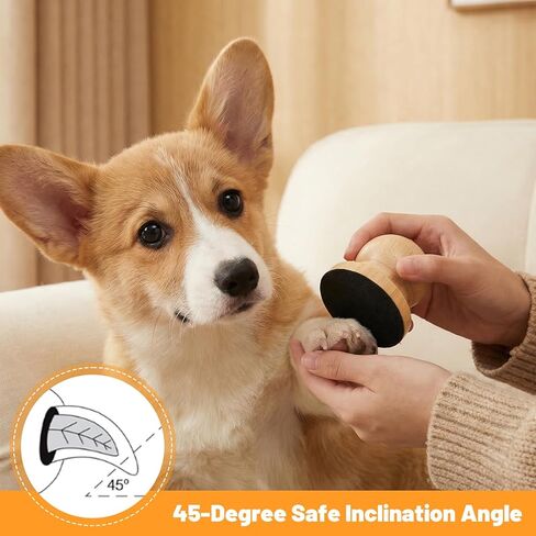 Wooden Dog Nail File, Dog Scratch Board for Nails with 6 Pcs Replaceable Sandpaper, Silent Grooming Tool for Puppies and Dogs, Gentle Filing Without Noise (Boxed) in Kuwait