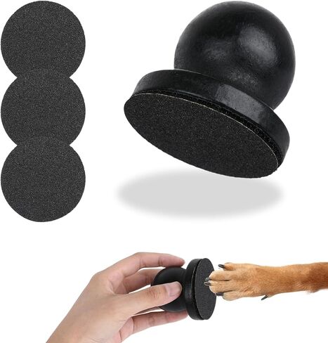 Dog Nail File,Wood Cat Nail File Boards,Pet Toenail Grinder Board, Scratcher Board Puppy Pad for Small to Medium-Sized Dogs and Cats with 3 Pcs Replaceable Sandpaper (Black) in Kuwait