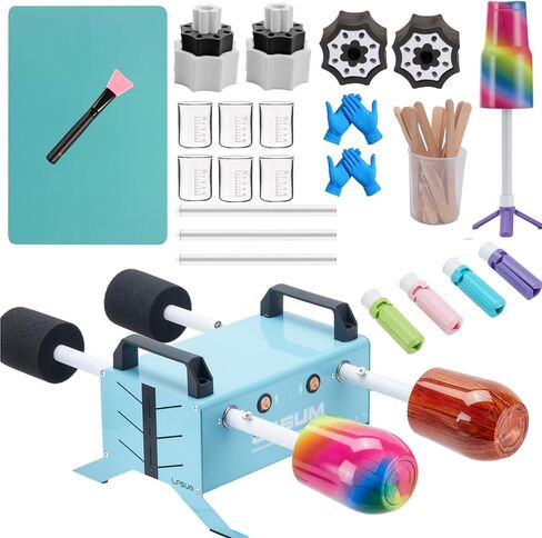 6 Cup Turner for Crafts Tumbler,Multi Tumbler Spinner Machine Kit,Tumbler Turner DIY Glitter Epoxy Resin Tumblers in Saudi Arabia