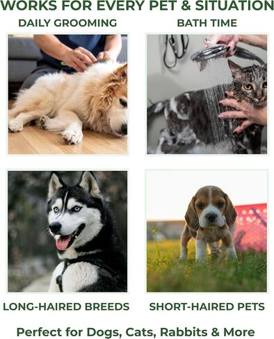 قفازات العناية بالحيوانات الأليفة من ElitePaws للكلاب والقطط - زوج من اليسار واليمين، قفاز من السيليكون مع شبكة خلفية قابلة للتنفس، لجميع السلالات، للاستحمام والاستخدام الجاف in Kuwait
