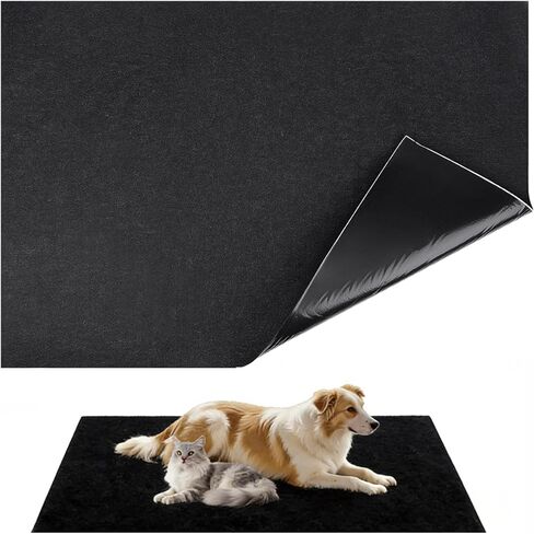 yofang كبير حامي أرضية قفص الكلب 36.5 "× 36.5" مقاوم للماء غير قابل للانزلاق تحت بيت الكلب قفص حصيرة بطانة للتدريب الداخلي، وسادة تبول ماصة قابلة لإعادة الاستخدام، سهلة القطع لسيناريوهات متعددة، أسود in Kuwait