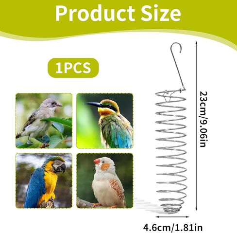 1 Pack Small Bird Millet Spray Holder & Snack Feeder - Hanging Parrot Treat Stand with Cuttlebone & Mineral Block for Beak Exercise, Metal Cage Accessories for Small Parrots & Parakeets Gifts in Kuwait