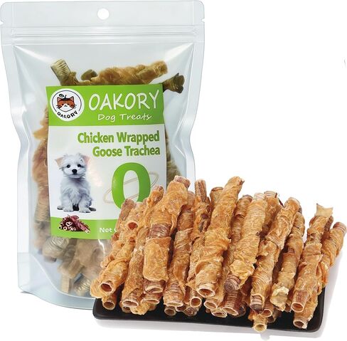 Trachea Dog Treats–Chicken Wrapped Goose Trachea, 10cm (25-30 Pcs) All Natural Chews, Promotes Joint, Hip & Dental Health, High in Protein Low Fat, Trachea Dog Chews for Small & Medium Dogs in Kuwait
