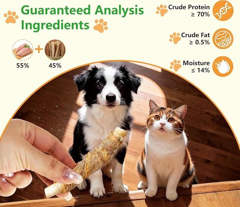 Trachea Dog Treats–Chicken Wrapped Goose Trachea, 10cm (25-30 Pcs) All Natural Chews, Promotes Joint, Hip & Dental Health, High in Protein Low Fat, Trachea Dog Chews for Small & Medium Dogs in Kuwait