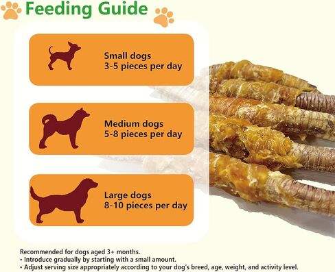 Trachea Dog Treats–Chicken Wrapped Goose Trachea, 10cm (25-30 Pcs) All Natural Chews, Promotes Joint, Hip & Dental Health, High in Protein Low Fat, Trachea Dog Chews for Small & Medium Dogs in Kuwait