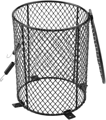 Fdit Pet Reptile Anti-Scald Lamp Mesh Cover Round Day Night Ceramic Light Bulb Heating Lampshade(Cylinder Shape) in Kuwait