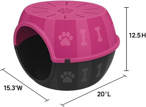 Cat Cave - Cozy Cat Bed Cave for Relaxation, Durable Plastic Cat Houses for Indoor Cats, Modern Design, Easy to Clean, Loved by Cats, Large 12.5" H x 20" L x 15.3" W. in Kuwait