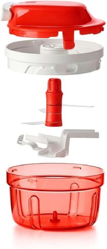 Tupperware Power Chopper Mini - Manual Food Processor - 300ml Capacity - No Electricity Needed - Ideal for Chopping Herbs, Nuts, Garlic, Vegetables - Food Preparation Accessory & Kitchen Gadget in Kuwait