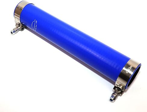 Combo 12" Length 4-Ply Reinforced High Temperature 2.75" ID Straight Coupler Silicone Hose Foot Long+ SS 304 T Bolt Clamp (2.75'' Blue) in Saudi Arabia