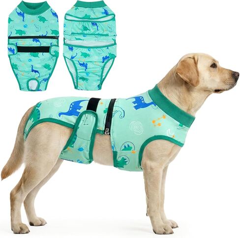QBLEEV Dog Diapers with Suspenders, Escape Proof Full Body Dog Onesie for Male Female Dogs, Reusable Washable Period Pants for Heat Cycle & Incontinence, Adjustable Pet Panties with Tail Hole Stay On in Kuwait