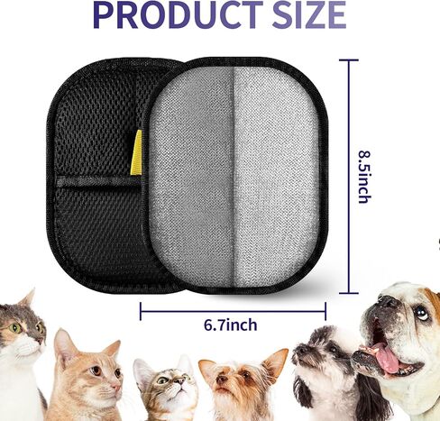Hair Remover Glove,2026 Updated Cat and Dog Hair Removal Tool.Reusable Electrostatic Hair Removal Gloves.Suitable for Sofas,Bed Sheets,Clothing,Car Seats. (2) in Kuwait