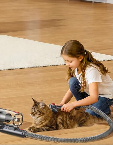Fieety 3-in-1 Dog & Cat Hair Vacuum Brush for Grooming Compatible with Fieety U15/V7/Ultra 8/Elite 9 – Removes Loose Hair, Dander, Undercoat & Tangles – Self-Cleaning Design in Kuwait