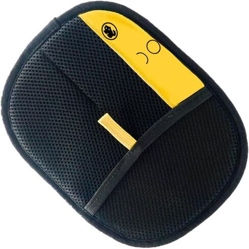 1pc Upgraded Large-Size Pet Static Hair Removal Gloves | Black Polypropylene for cat Grooming Gloves with Yellow Accents, Highly Effective in Removing Fur and Dander in Kuwait