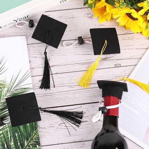 Mini Graduation Caps with Tassel,4pcs Small Animal Bachelor Hats for Small Cat Dog Guinea Pigs Hedgehog Hamster Graduation Party Photo Props in Kuwait