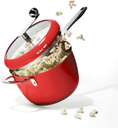 Tramontina Golden Pop Popcorn Maker, 5.5-Quart Stainless Steel Stovetop Popcorn Popper, Compatible with All Stovetops - Blue in Kuwait